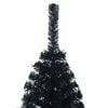 vidaXL Artificial Pre-lit Christmas Tree with 150 LEDs Black 59.1" PVC
