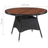 vidaXL Outdoor Dining Set Black