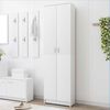 vidaXL Hallway Wardrobe White Engineered wood Compact Hallway Wardrobe