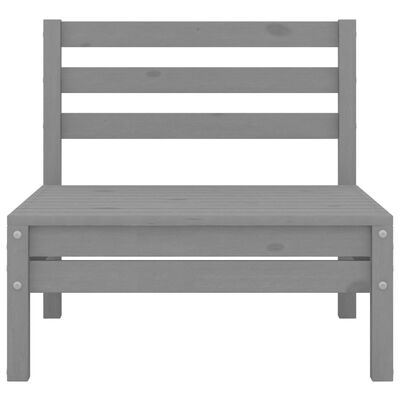 vidaXL Patio 2-Seater Sofa Gray Solid Pinewood