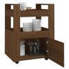 vidaXL Kitchen Trolley Brown Oak 23.6x17.7x31.5" Engineered Wood