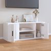 vidaXL TV Cabinet White Engineered Wood TV Cabinet Rectangular Modern