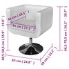 vidaXL Armchair with Chrome Base White Faux Leather