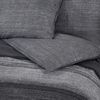 vidaXL Duvet Cover Set Dark Grey 100% Cotton 61 x 87 in Lightweight