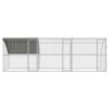 vidaXL Chicken Cage 3 pcs Silver 236.22 x 78.74 x 78.74 in