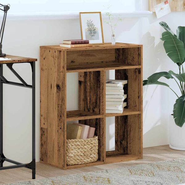 vidaXL Book Cabinet Old wood Engineered wood Medium Shelving