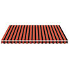 vidaXL Replacement Awning Fabric Orange and brown Polyester with PU coating