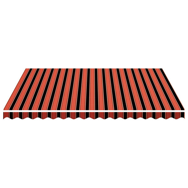 vidaXL Replacement Awning Fabric Orange and brown Polyester with PU coating