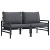 vidaXL Outdoor Furniture 2 pcs Anthracite 31.50 x 31.50 x 27.95 in