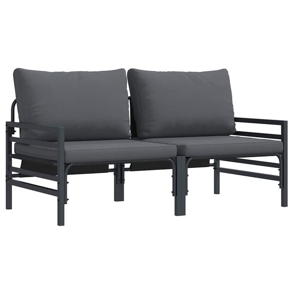vidaXL Outdoor Furniture 2 pcs Anthracite 31.50 x 31.50 x 27.95 in