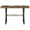 vidaXL Dining Table Multicolor Solid reclaimed wood and steel Medium
