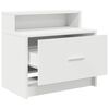 vidaXL Nightstand White Engineered Wood Night Table Rectangular