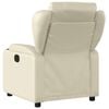 vidaXL Electric Massage Recliner Chair Cream Faux leather, metal, plywood