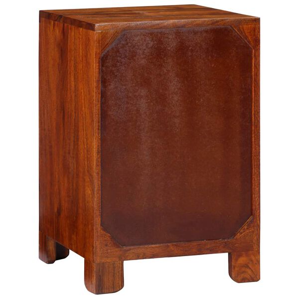 vidaXL Bedside Cabinet Honey Brown Solid acacia wood 15.7x15.7x23.6 in
