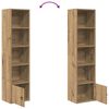vidaXL Bookcase Artisan Oak Engineered Wood Medium Bookcase