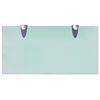 vidaXL Floating Shelf Set of 2 Clear Tempered safety glass, Zinc alloy