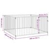 vidaXL Dog Kennel Silver Steel 78.7x78.7x39.4 in Durable Dog Kennel