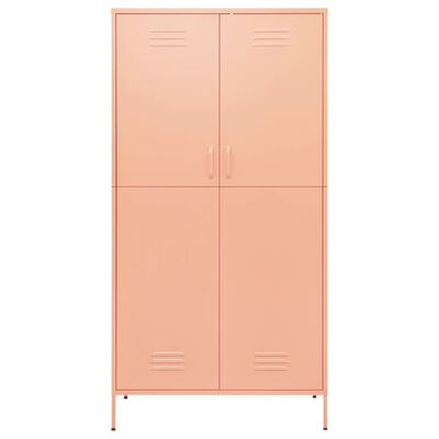 vidaXL Wardrobe Pink 35.4"x19.7"x70.9" Steel