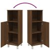 vidaXL Bathroom Cabinet Brown oak Engineered wood Narrow
