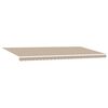 vidaXL Retractable Awning Beige 236.22" x 137.80" Polyester and Metal