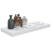 vidaXL Wall Shelf Set of 2 High gloss white Honeycomb MDF, metal