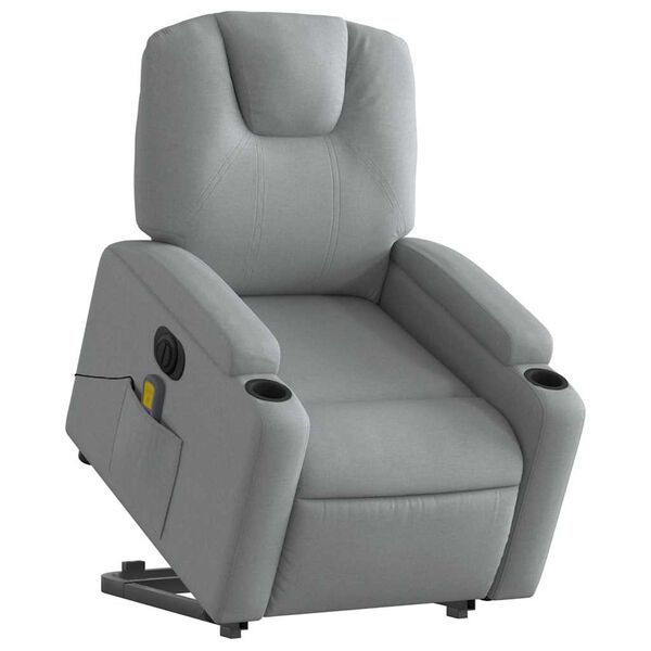 vidaXL Electric Stand Up Massage Recliner Chair Light grey