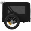 vidaXL Pet Bike Trailer Black Oxford fabric, Iron, PVC