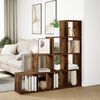 vidaXL Room Divider Bookcase Smoked oak Engineered wood