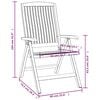 vidaXL Reclining Garden Chair Set of 2 Teak Brown