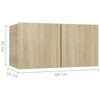 vidaXL TV Cabinet Set Set of 8 Sonoma oak Engineered wood Large