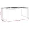 vidaXL Garden Dining Table Grey 70.87 x 35.43 x 29.53 in