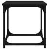 vidaXL Side Table Black Engineered Wood, Steel 15.7 in Adjustable Feet