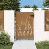 vidaXL Garden Gate 33.5x49.2" Corten Steel Grass Design