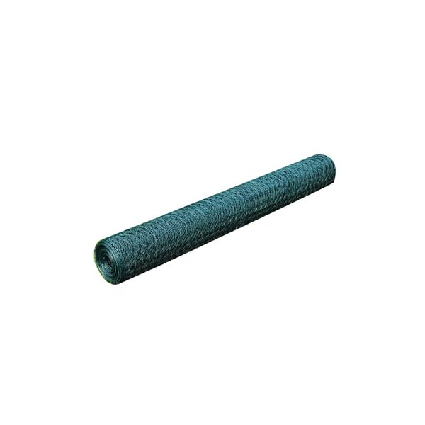 vidaXL Chicken Wire Fence with PVC Coating 82.0x2.5' Green