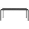 vidaXL Garden Dining Table Black Aluminum and WPC