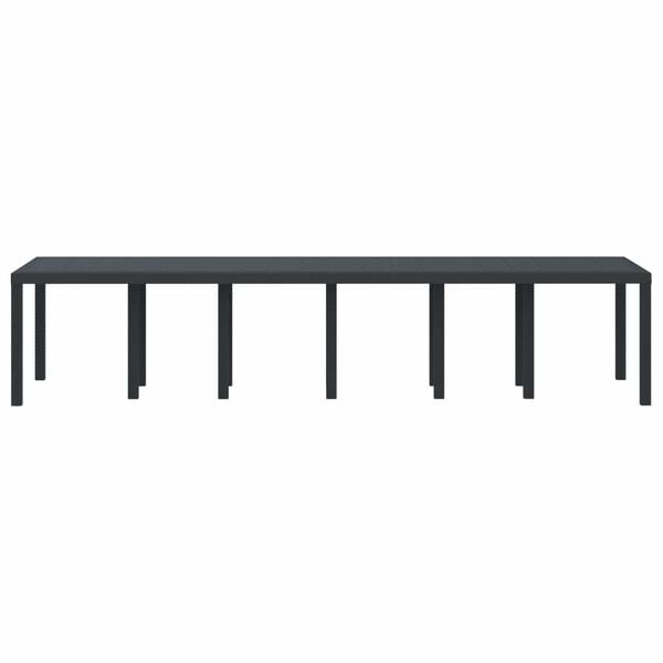 vidaXL Garden Dining Table Anthracite 137.80 x 39.37 x 28.74 in