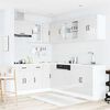 vidaXL Kitchen Cabinet Set Gloss white Engineered wood and glass Large