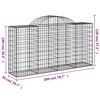 vidaXL Gabion Basket Set of 50 Silver Galvanized Iron Extra Large
