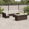 vidaXL Garden Sofa Set Brown, Cream White