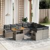 vidaXL Garden Sofa Set Grey