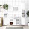 vidaXL Bathroom Cabinet White Engineered Wood 11.8 in x 11.8 in x 39.4 in