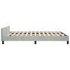 vidaXL Bed Frame With Headboard Light Grey