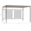 vidaXL Gazebo Taupe Polyester 9.8x13.1ft Retractable Gazebo