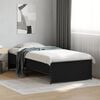 vidaXL Bed Frame Black Engineered wood and metal Small Single Durable
