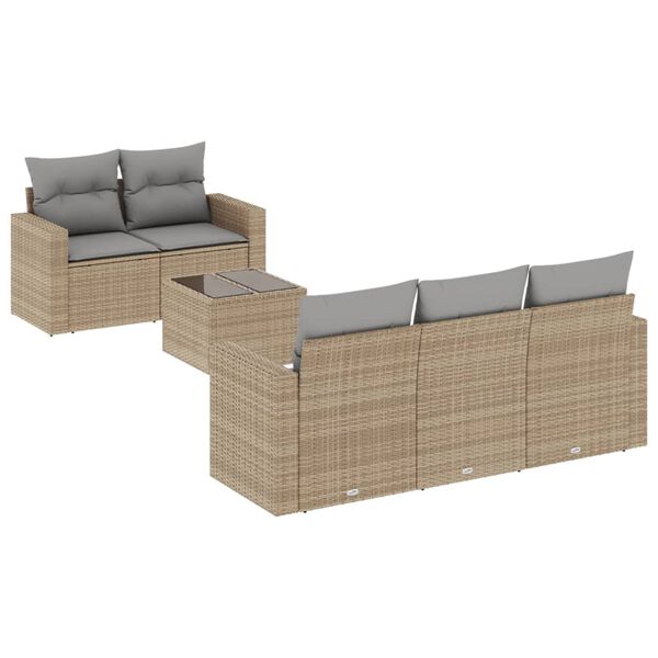 vidaXL Garden Sofa Set Beige