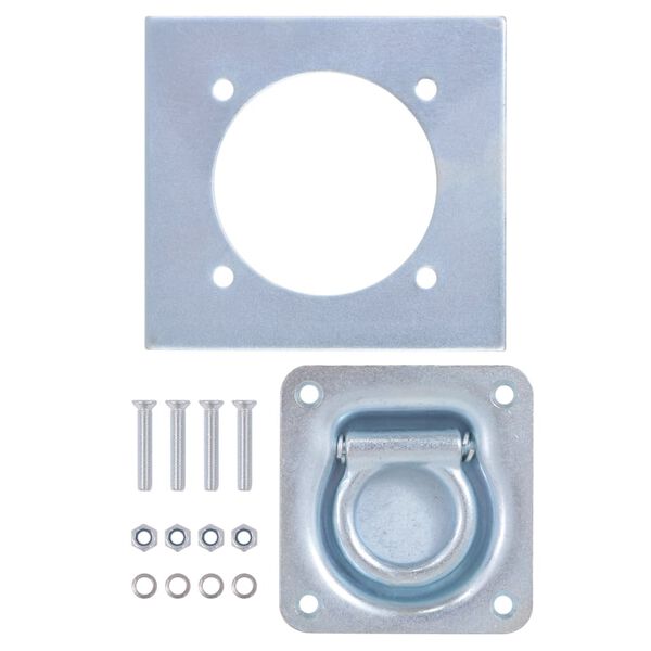 vidaXL Lashing Rings for Trailer 8 pcs Galvanised Steel 4409.2 lb