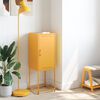 vidaXL Highboard Mustard Yellow Steel Medium Highboard Rectangular