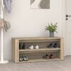 vidaXL Shoe Rack Sonoma Oak Engineered Wood 39.4 x 13.8 x 17.7 in