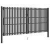 vidaXL Garden Fence Gate Steel 157.5x78.7" Anthracite