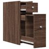 vidaXL Narrow Bathroom Cupboard Brown oak Engineered wood Slim